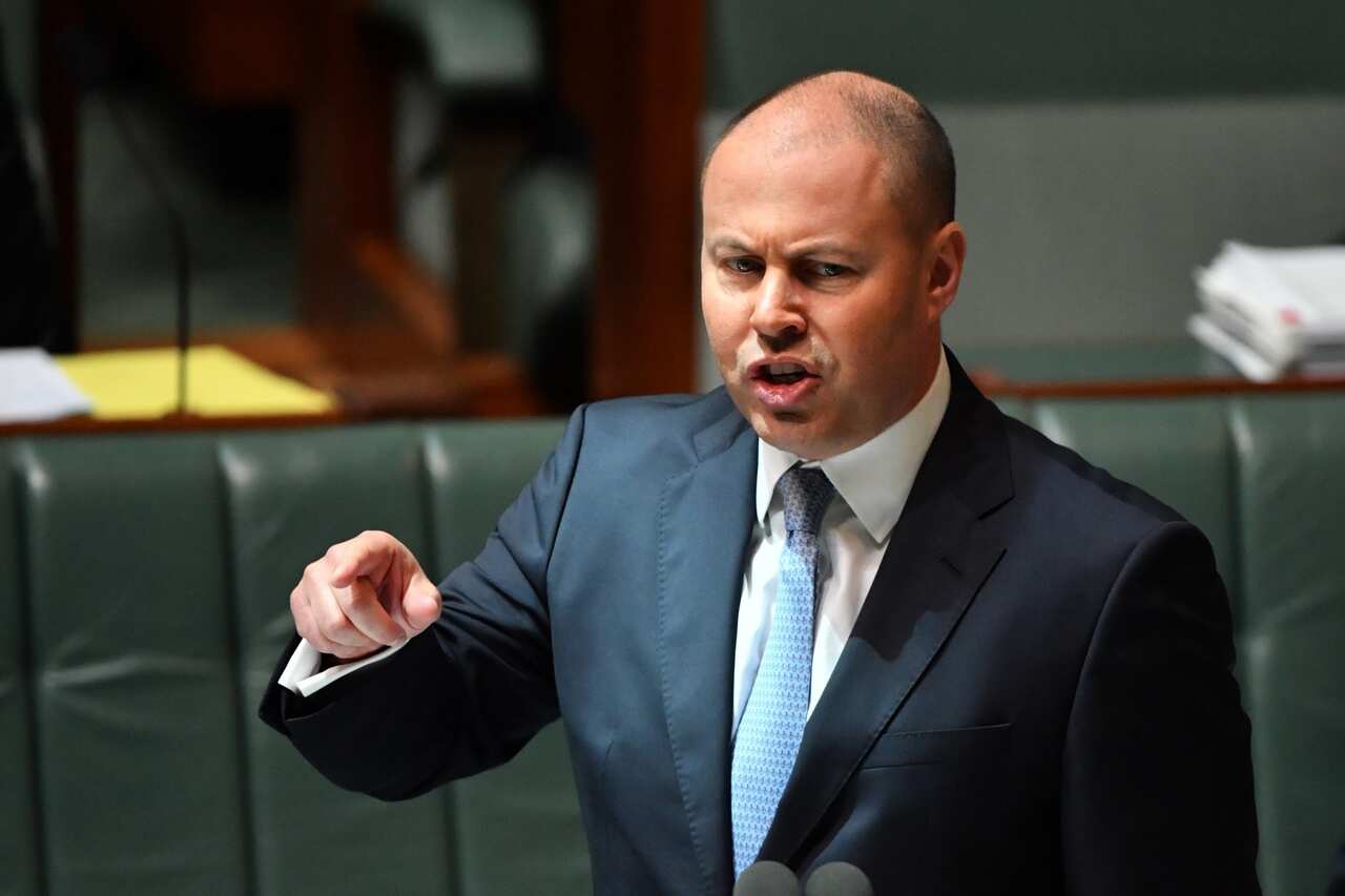 Treasurer Josh Frydenberg during Question Time