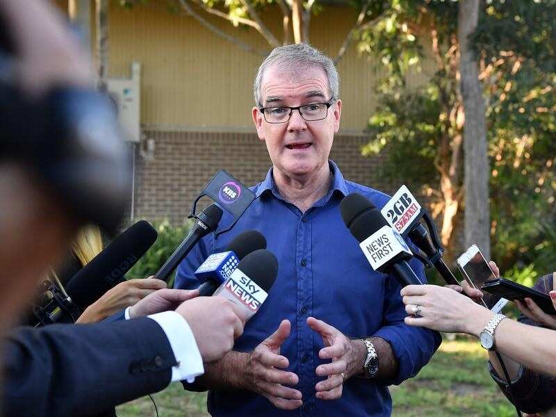 NSW Opposition Leader Michael Daley fronts the media.