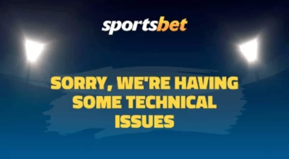Sportsbet's website and mobile app have crashed.