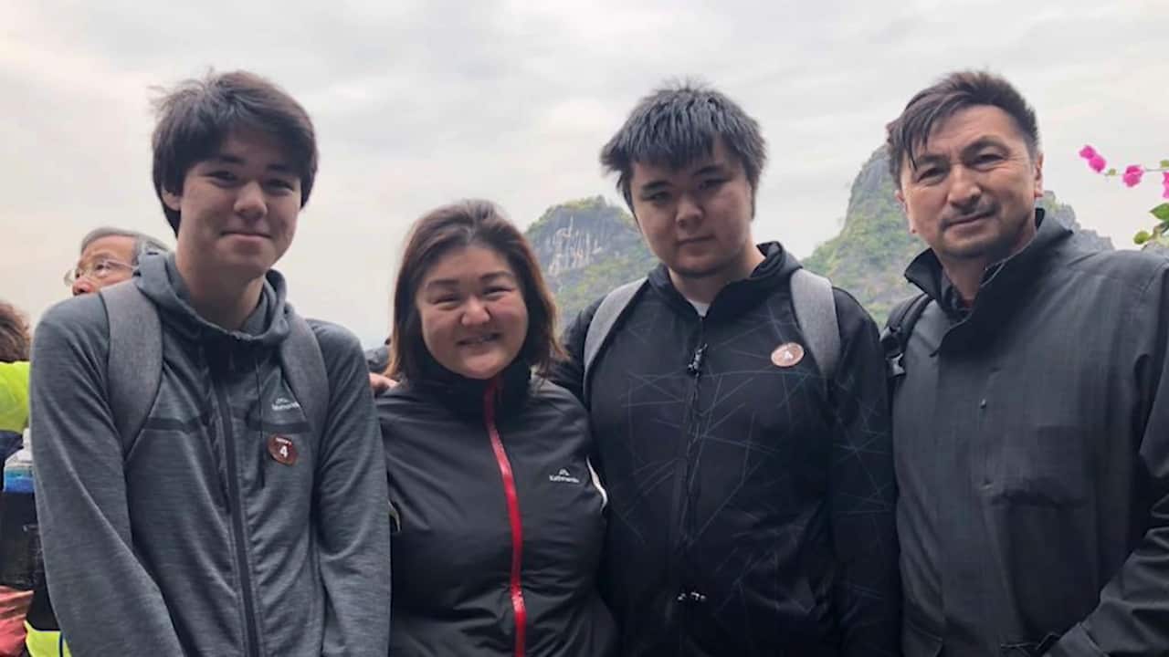 The Koslova-Fu family on holiday.