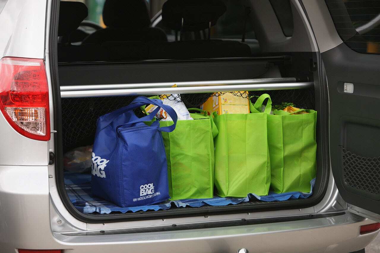 Environmental shopping bags are seen at the Thebarton Foodland on May 4, 2009 in Adelaide, Australia.