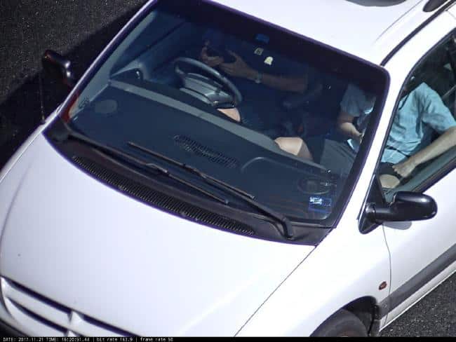 Picture: Mark Stewart The camera, which captured this driver using their phone, has been touted as a world-first. Picture: One Task