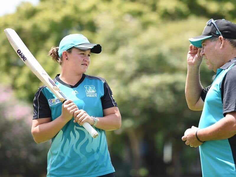 Ashleigh Barty and Andy Richards.