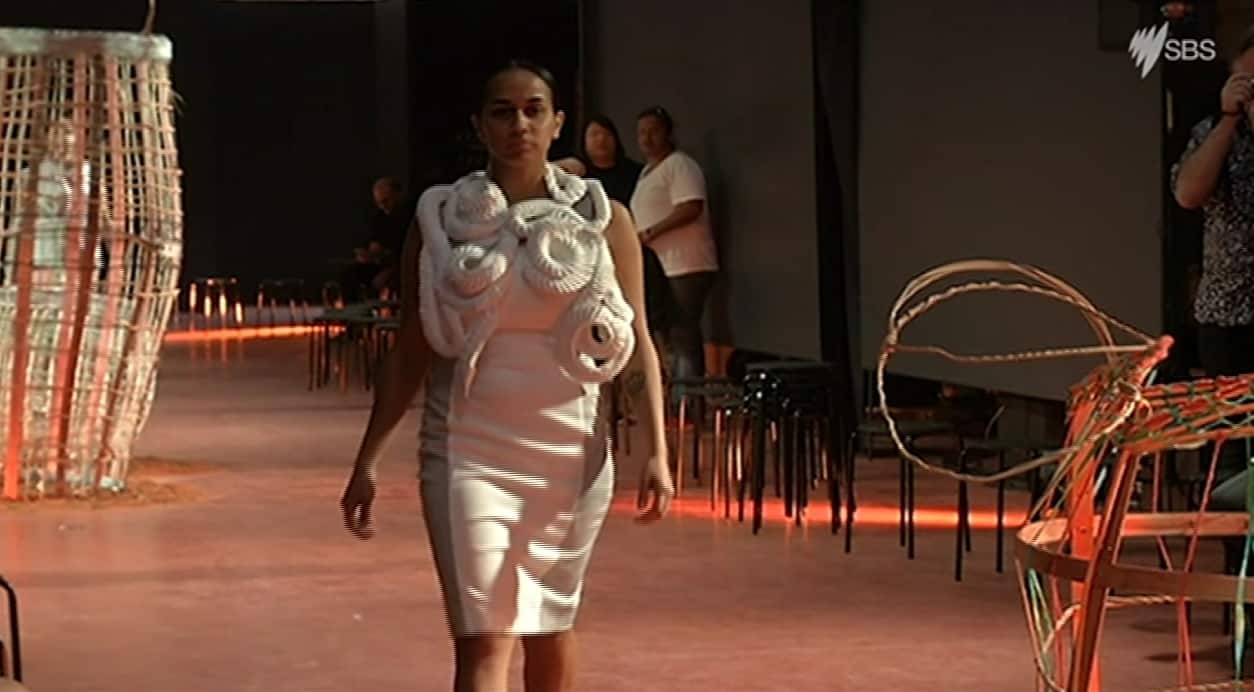 Indigenous designs at the festival (SBS)