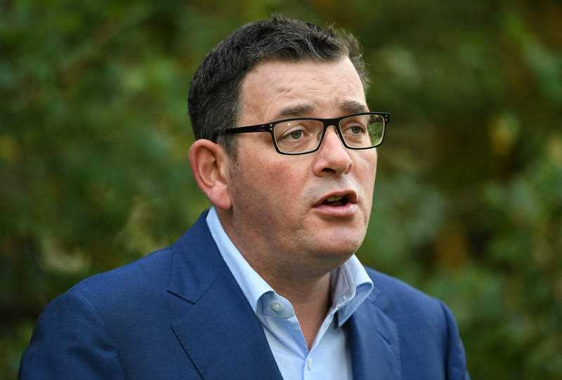 Victorian Premier Daniels addresses the media in Melbourne, Monday, March 30, 2020.