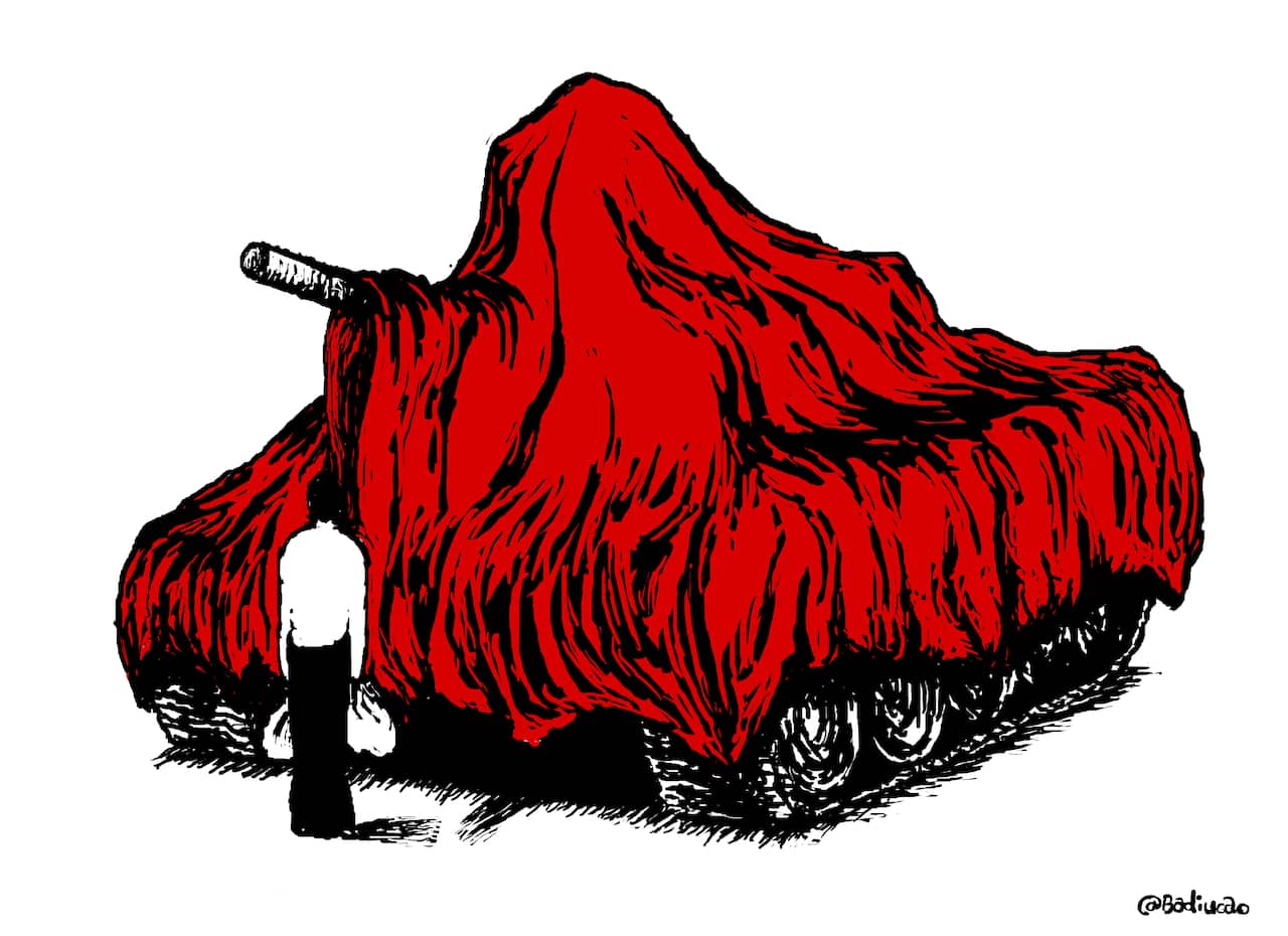 One of Badiucao's political cartoons. 