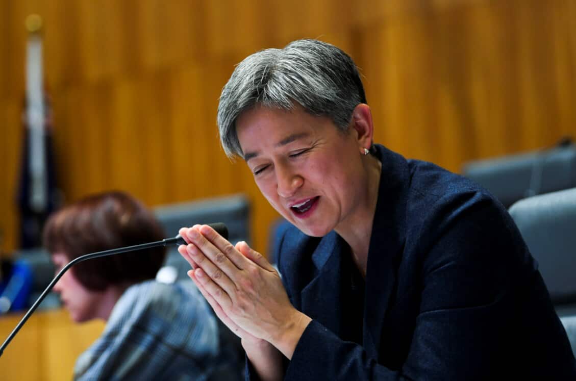 Labor Senator Penny Wong speaks during Senate Estimates at Parliament House in Canberra