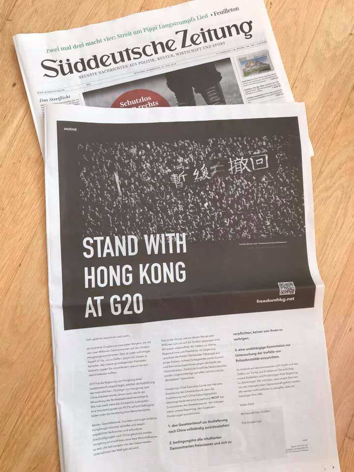 Stand with Hong Kong at G20