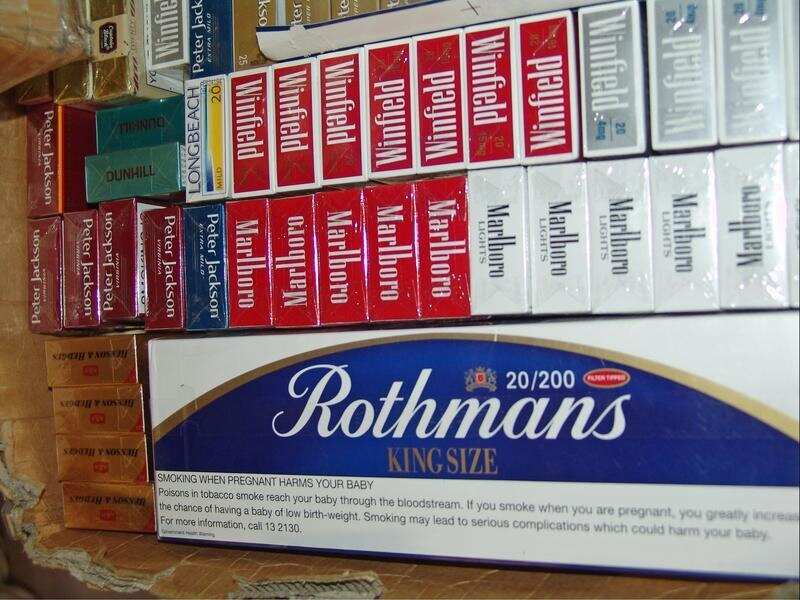 An Australian Customs service handout photo of Tobacco products
