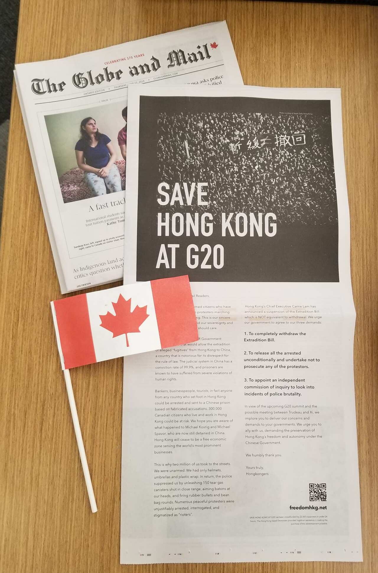 Stand with Hong Kong at G20