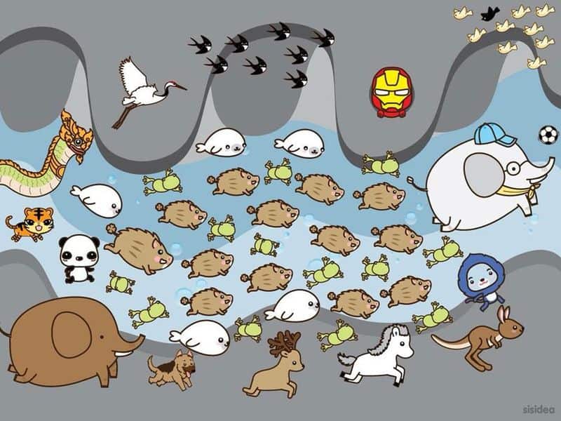 The cartoon depicting the various countries coming together as part of the rescue effort.