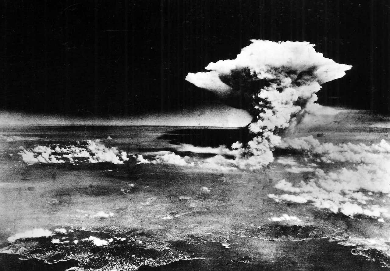 Hiroshima, Japan, shortly after the Little Boy atomic bomb was dropped, 1945