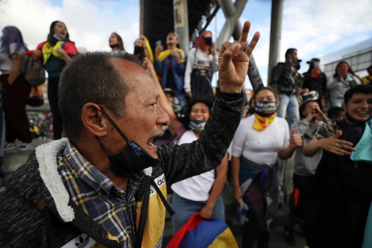 Colombians have taken to the streets for weeks across the country after the government proposed tax increases on public services, fuel, wages and pensions. 