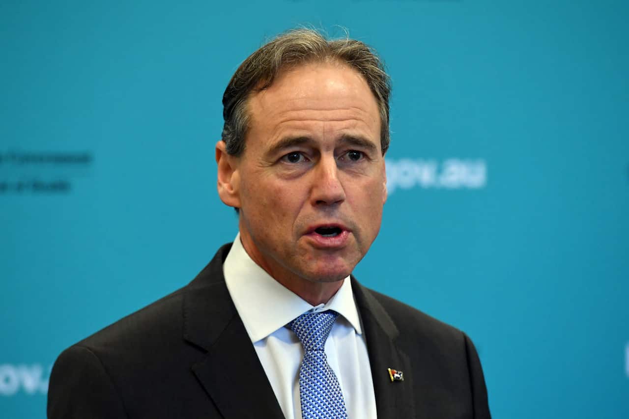 Minister for Health Greg Hunt at a press conference at the Department of Health in Canberra on Monday, 14 June, 2021.