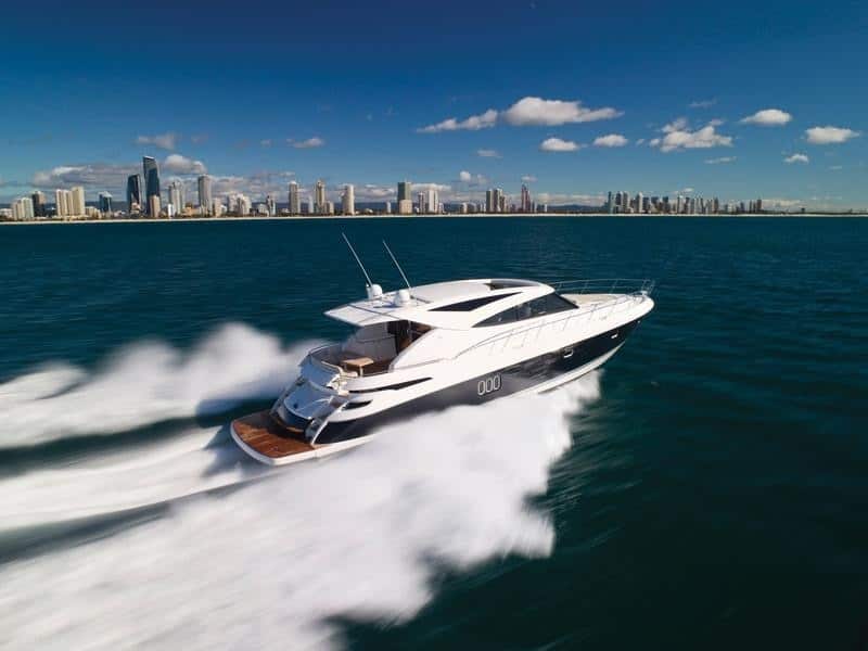 A luxury motor yacht on the Gold Coast.