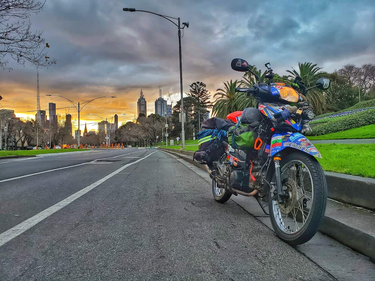 Chiếc xe máy của Trần Đặng Đăng Khoa ở Melbourne, Úc.