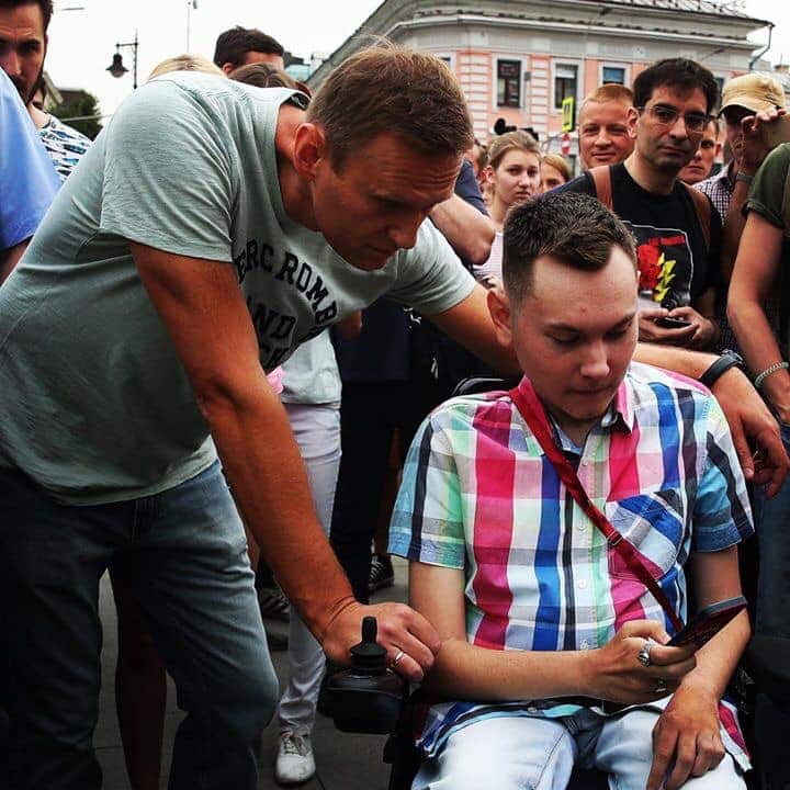 Evgenii Liapin and Alexei Navalny, 2019.