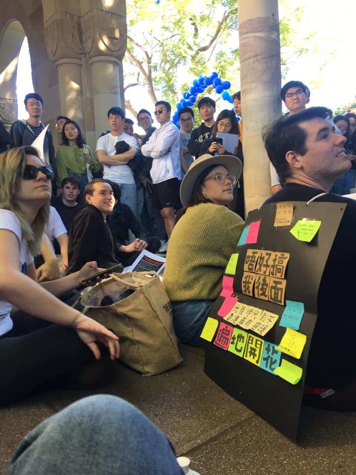 UQ Protest in support of Hong Kong