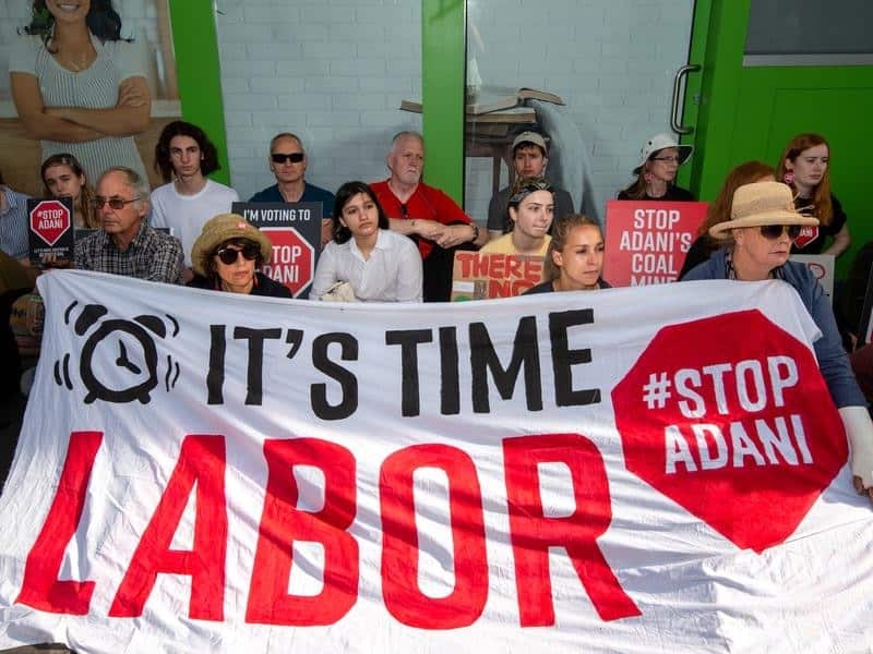 .Anti Adani coal mine protestors