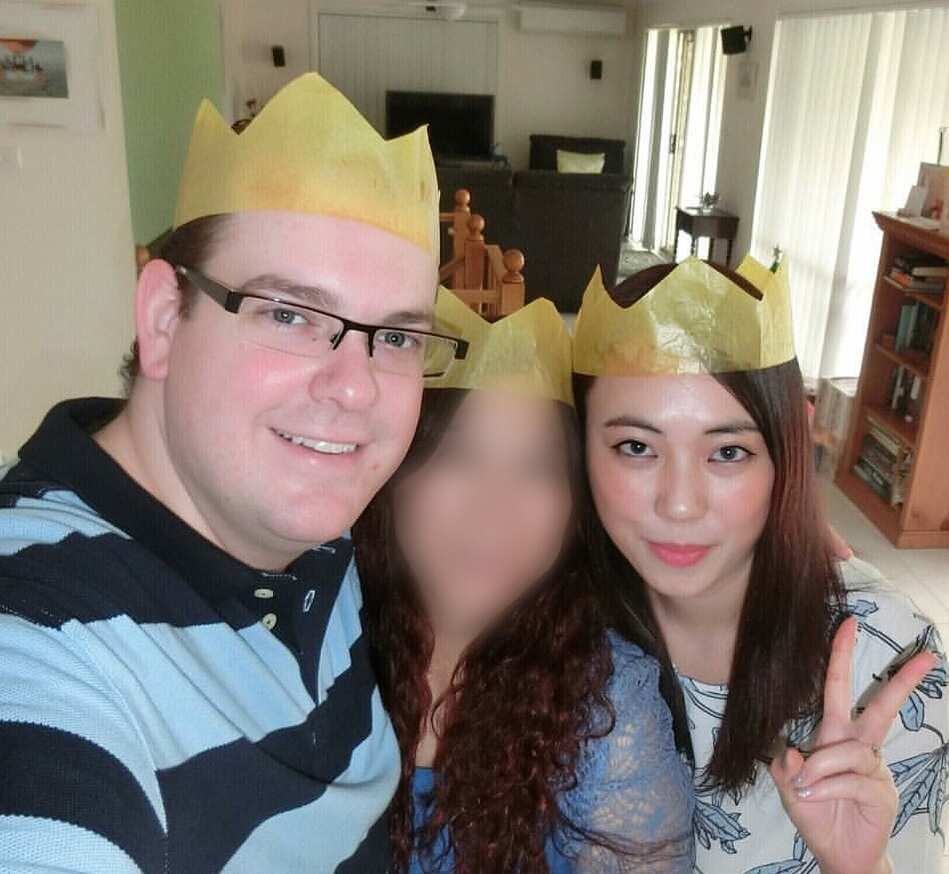 A supplied image obtained Saturday, April 30, 2016 of murdered Chinese student Mengmei Leng (right) and her 27-year-old uncle Derek Barrett (left) 