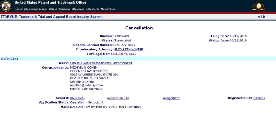 US Trademark Trial and Appeal Board's decision 