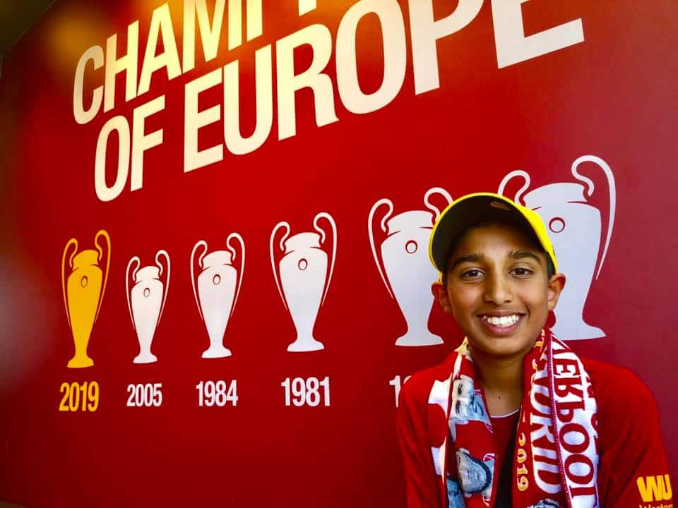 Jahan Sanghera at Anfield Stadia, Liverpool FC