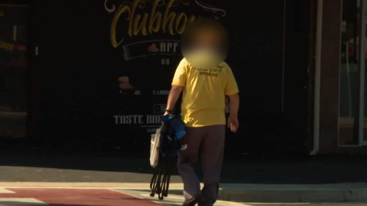 The man leaves the scene.