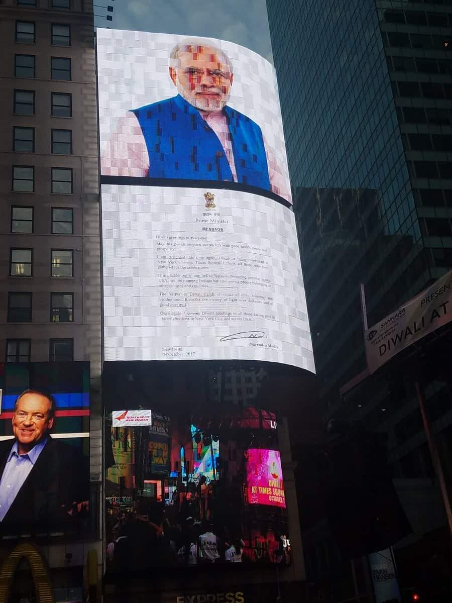 Times Square Diwali