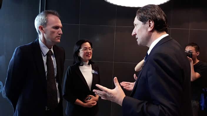 From left: David Coleman, Gladys Liu, Bill Papastergiadis. 