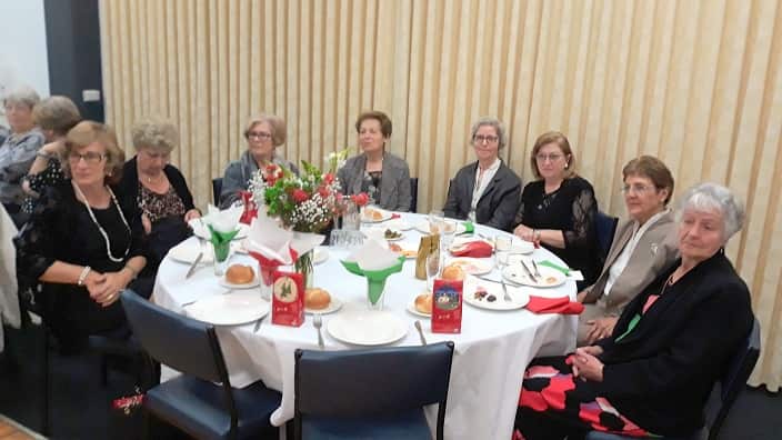 At Pronia's Christmas luncheon for its volunteers. 