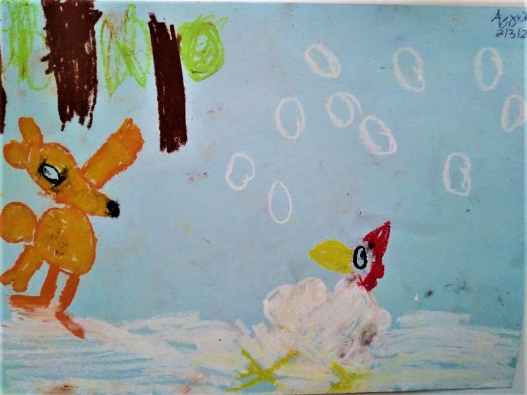 Ζωγραφιές από παιδιά του 28ου Νηπιαγωγείου στον δήμο Κάτω Πολεμίδια της επαρχίας Λεμεσού στην Κύπρο.