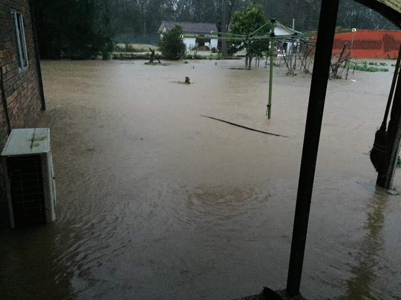 Mr. Zhou had his vegetable garden completely flooded
