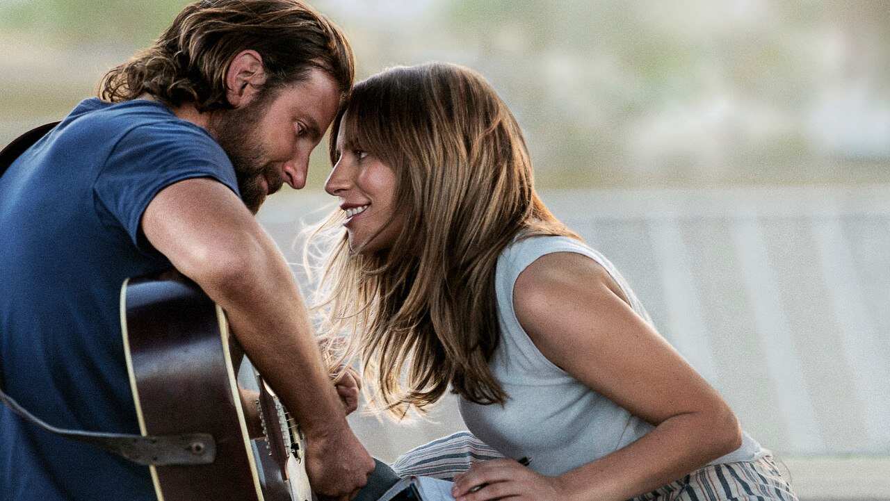 Bradley Cooper, left, and Lady Gaga in a scene from "A Star is Born".