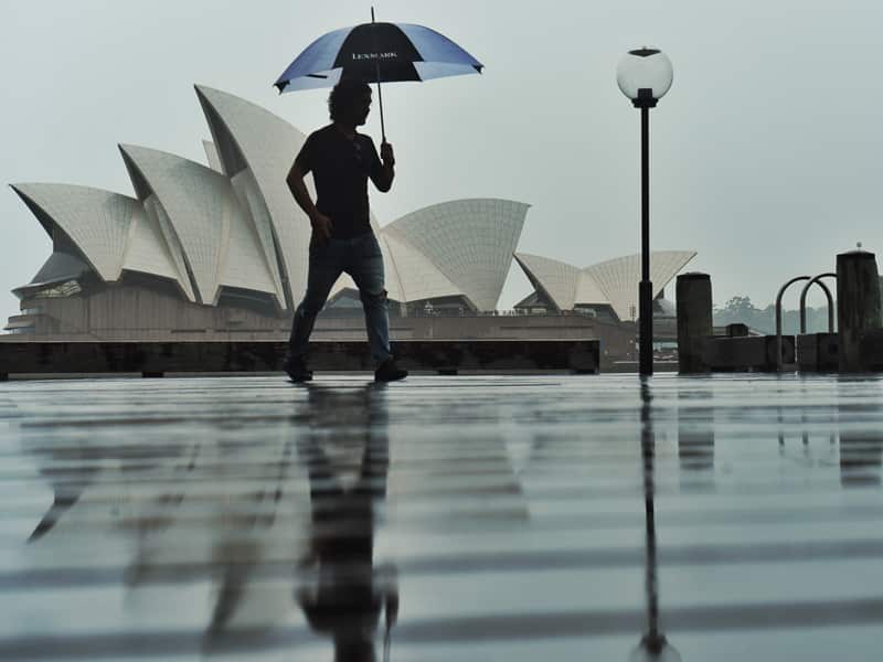New South Wales experiences a heavy downpour with dangerous weather predicted over the weekend.