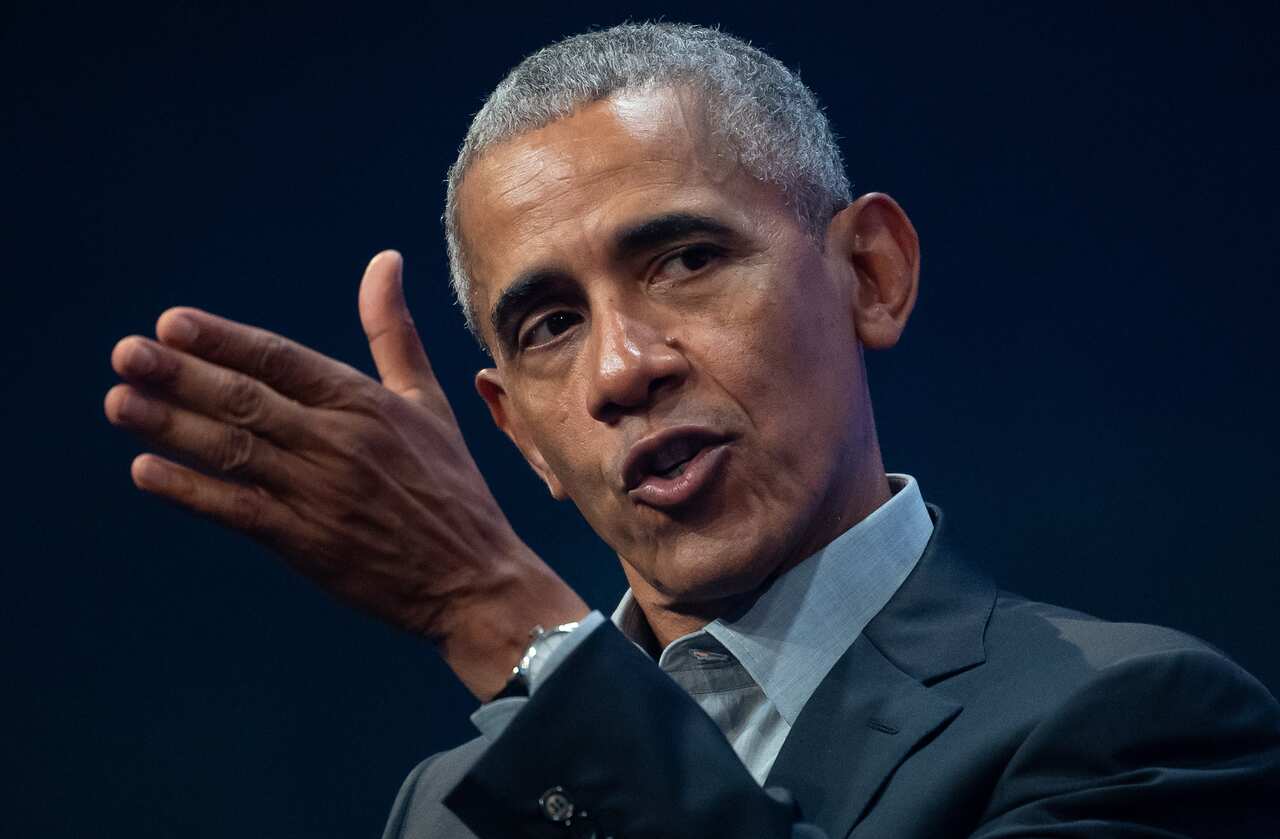 Former US President Barack Obama speaks at at an event in 2019.