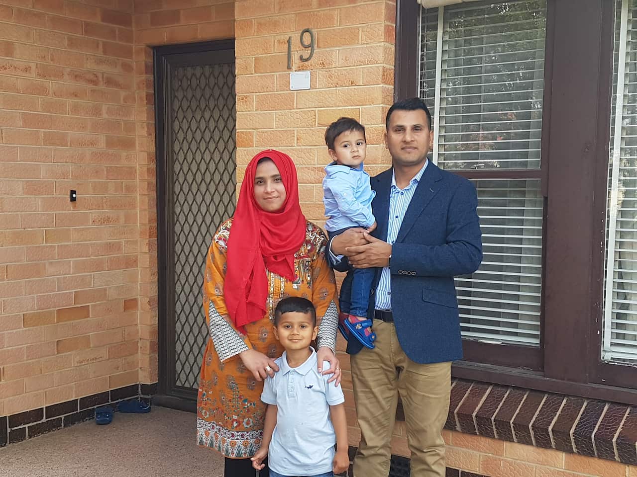 Ishtaq Ahmed, his wife Zartaisha Kanwal and their two kids Hashir and Zayn. 