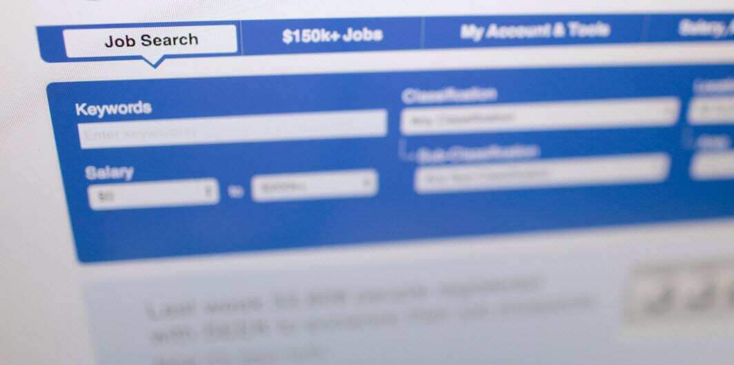 Website of online job search engine. 