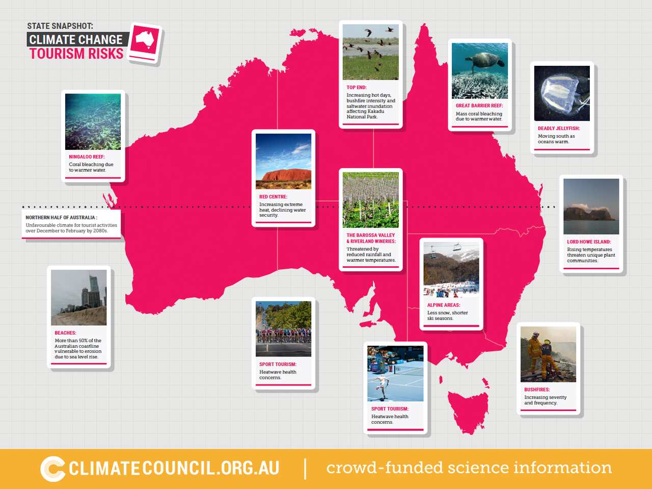 une carte éditée par Climate Council