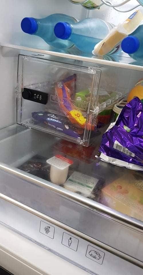 Man buys fridge safe to stop fiancee eating his chocolate