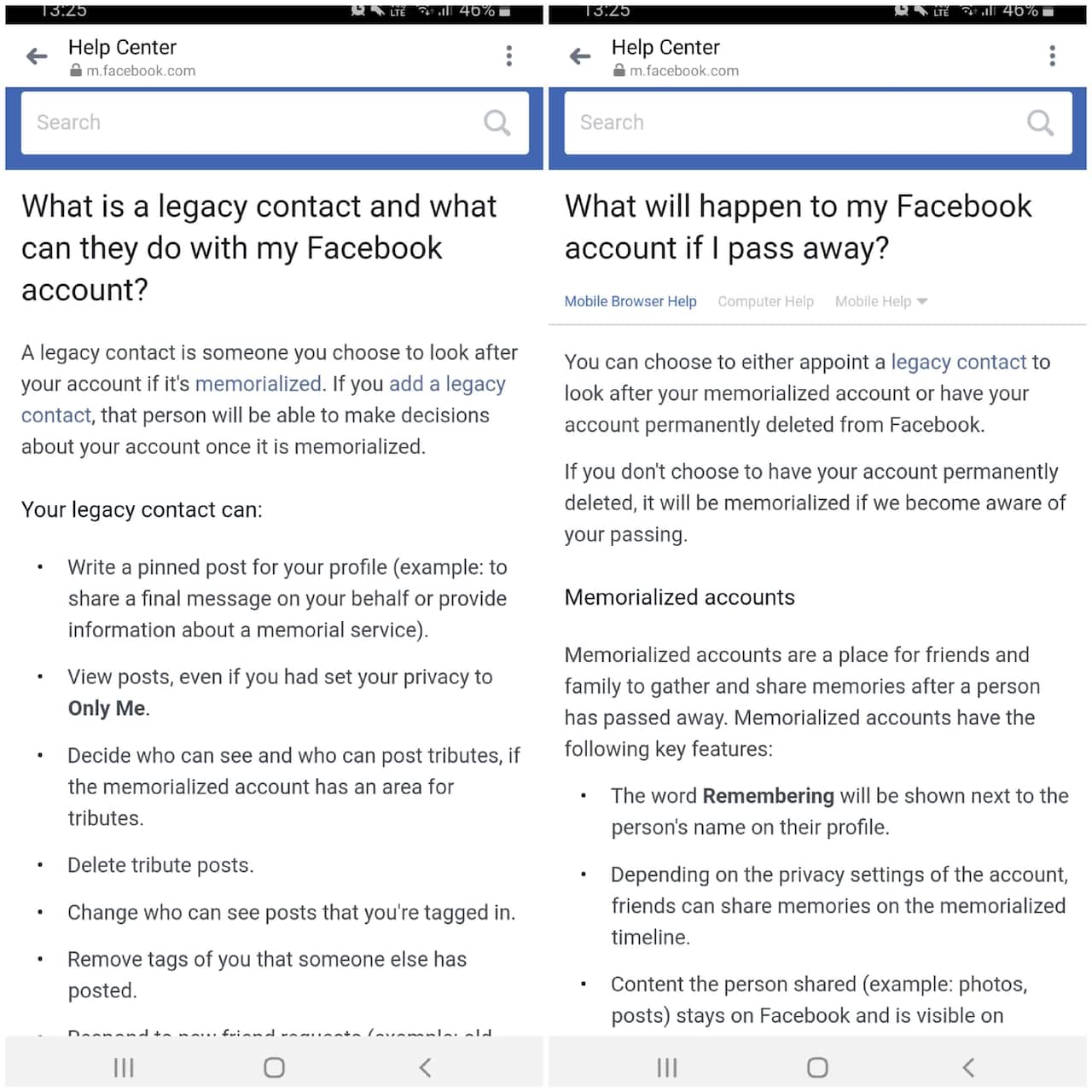Facebook Help Center