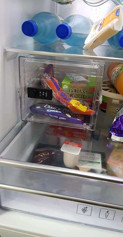 Man buys fridge safe to stop fiancee eating his chocolate