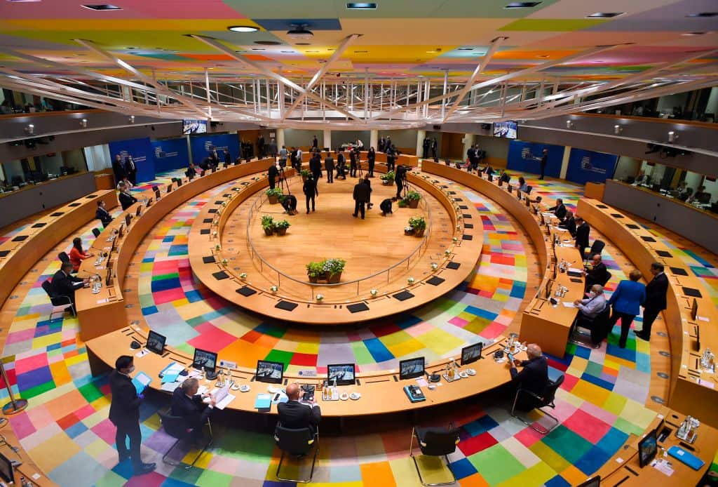 Meeting room at the EU's headquarters