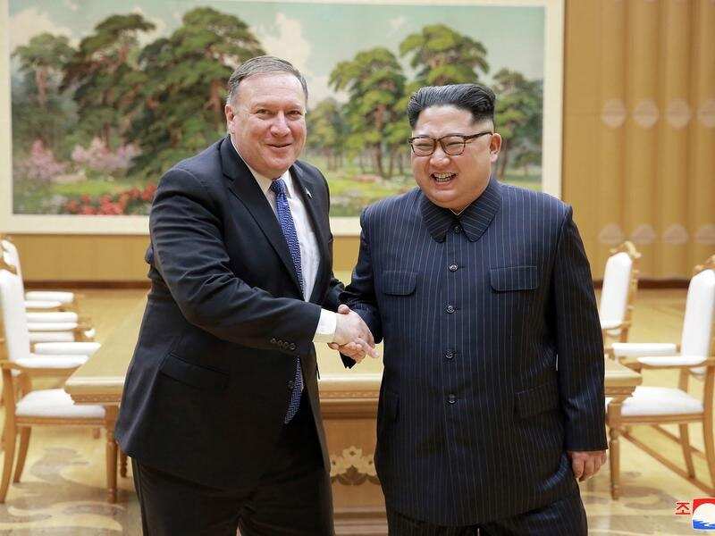 Mike Pompeo and Kim Jong-Un