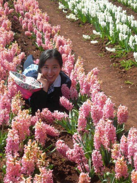 Lily at a school excursion during her first year in Australia