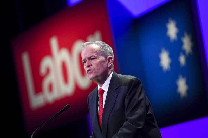 Bill Shorten delivers a speech during day three of the Labor Party National Conference, December 18, 2018.