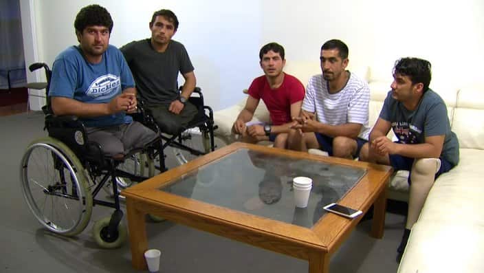 Five of the six Afghan Invictus team members who remained in Australia