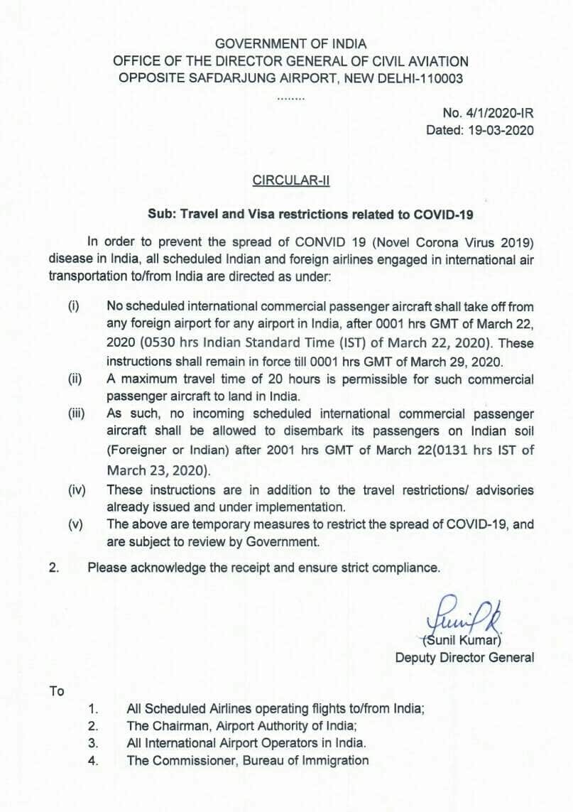 India travel restrictions
