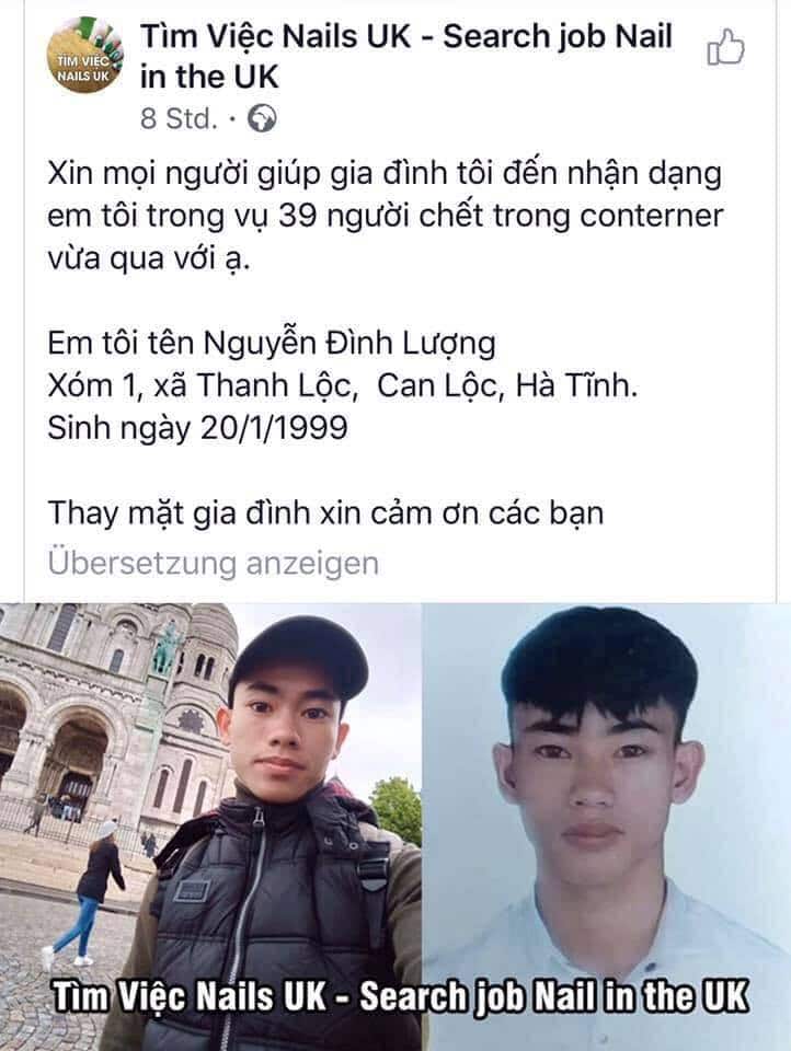 Nguyen Dinh Luong is a possible victim