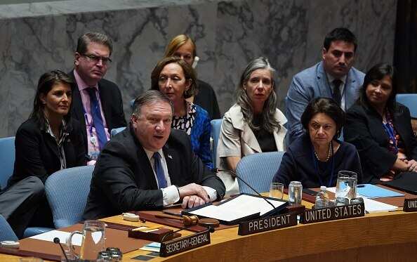 US Secretary of State Mike Pompeo thanks UN Security Council after their meeting on North Korea sanctions