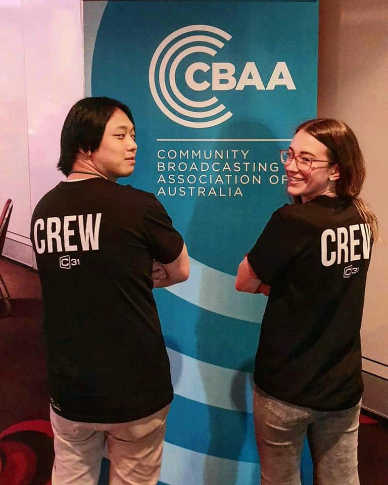 Crew members of Community Broadcasting Association of Australia. 